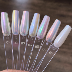 Pó cromado para unhas Platinado 7 cores Escolha