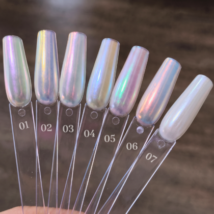 Pó cromado para unhas Platinado 7 cores Escolha