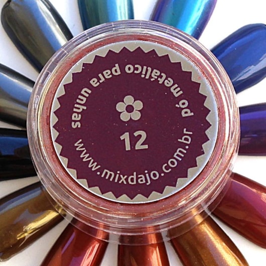 Pó metálico Pink rosé 11 Mix da Jo para unhas