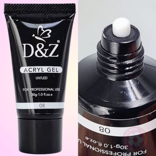 Polygel branco 100% D&Z 30g 8 para unhas