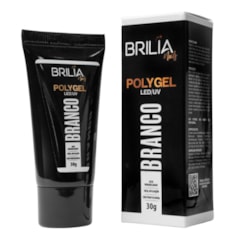Polygel Brilia 30g Branco gel control molde f1 Polygel Brilia 30g Branco gel control molde f1