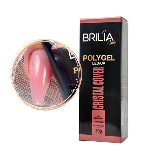 Polygel Brilia 30g Cristal Cover - Imagem principal - 9bd93528-c7af-430b-8eea-af524ca78ca8