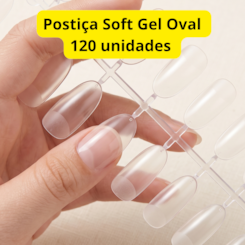 Postiça Soft Gel Oval Natural D&z 120 Unidades Postiça Soft Gel Oval Natural D&z 120 Unidades