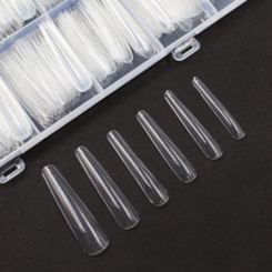 Postiça Transparente Com 240un Extra Longa Bailarina 67 Postiça Transparente Com 240un Extra Longa Bailarina 67