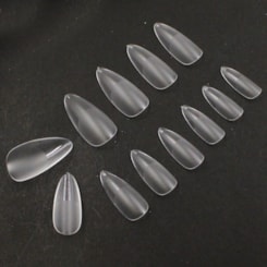 Postiças Soft Gel Almond Média Transparente D&Z 500 Peças Postiças Soft Gel Almond Média Transparente D&Z 500 Peças