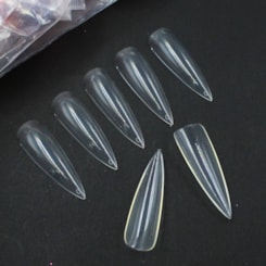 Postiças Transparente Stiletto Longa 500un Postiças Transparente Stiletto Longa 500un