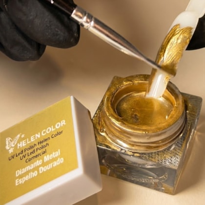 Pote Gel liner Cromado Helen Color Cor:Prateado