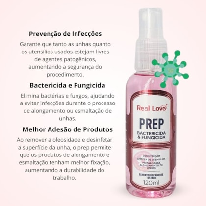 Prep Bactericida e fungicida Real Love 120ml