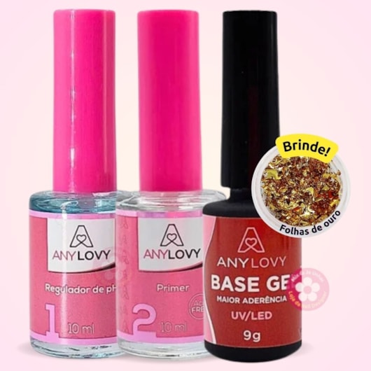 Preparadores Any Love Kit com 3 itens para unhas