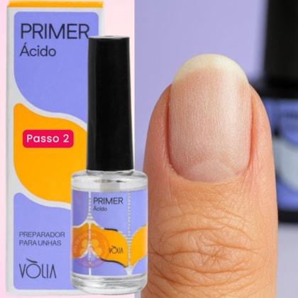 Primer Ácido Volia 10ml Preparador Lixa química Passo 2