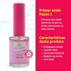 Primer adesivador ácido Any Love 10ml Passo 2 Primer adesivador ácido Any Love 10ml Passo 2