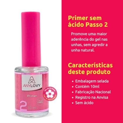 Primer adesivador sem ácido Any Love 10ml Passo 2