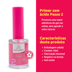 Primer adesivador sem ácido Any Love 10ml Passo 2 Primer adesivador sem ácido Any Love 10ml Passo 2
