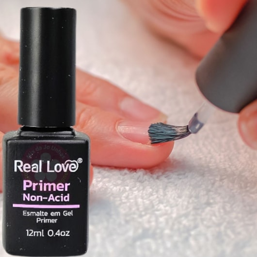 Primer não ácido para esmaltação em gel Real Love 12ml para unhas