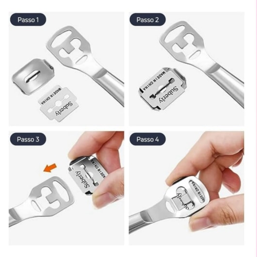Raspador de calosidade com lâmina para pedicure para unhas