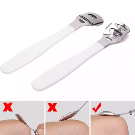 Raspador de calosidade com lâmina para pedicure para unhas