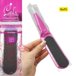 Refil de Lixa para Pés Cels com Plástico Protetor 10un Refil de Lixa para Pés Cels com Plástico Protetor 10un
