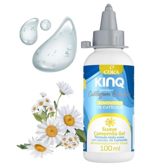 Removedor de Cutículas Passo 1 KINQ Cora  Suave Camomila Gel 100 ml para unhas