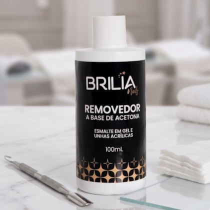 Removedor de esmalte em gel e blindagem 100ml Brilia Nails
