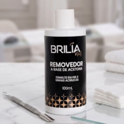 Removedor de esmalte em gel e blindagem 100ml Brilia Nails Removedor de esmalte em gel e blindagem 100ml Brilia Nails