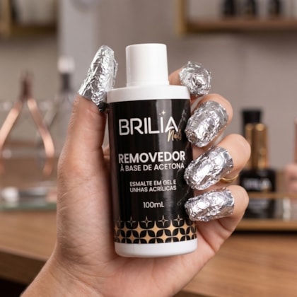 Removedor de esmalte em gel e blindagem 100ml Brilia Nails