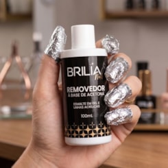 Removedor de esmalte em gel e blindagem 100ml Brilia Nails Removedor de esmalte em gel e blindagem 100ml Brilia Nails