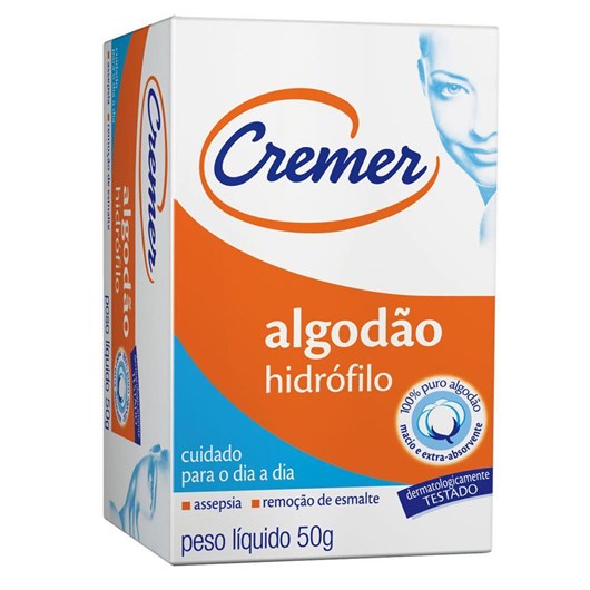 Rolo De Algodão Cremer 50g - Imagem principal - cddad423-4154-46ea-869b-ff10ec944185