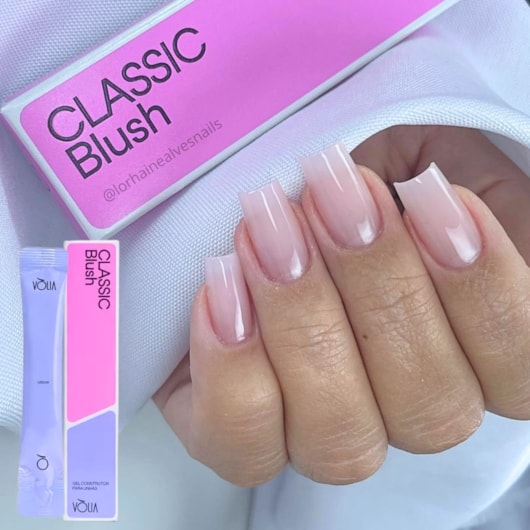 Sachê Gel Classic Blush 14g Vòlia para unhas