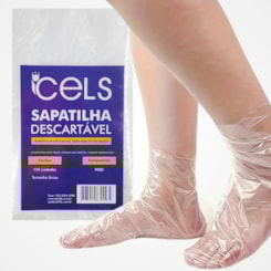 Sapatilha plástica descartável 100un Cels Sapatilha plástica descartável 100un Cels