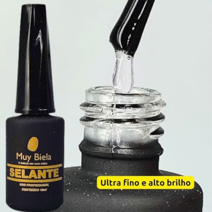 Selante Muy Biela 10ml Top coat De Alto Brilho