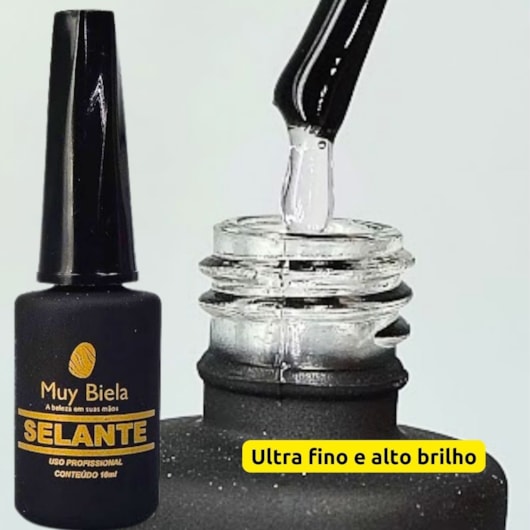 Selante Muy Biela 10ml Top coat De Alto Brilho para unhas