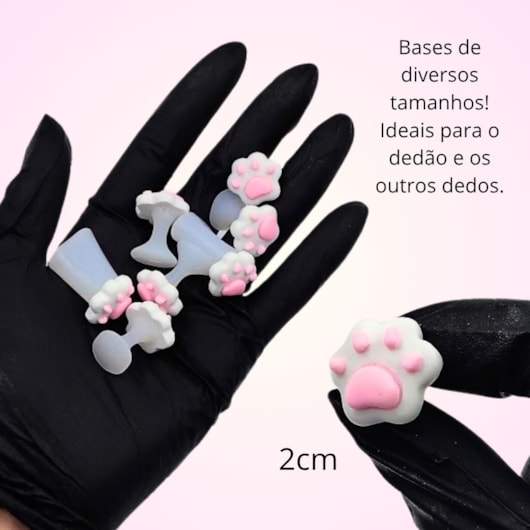 Separador De Dedos De Silicone Gatinho 8un para unhas