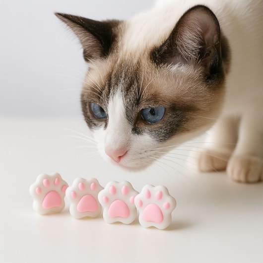 Separador De Dedos De Silicone Gatinho 8un para unhas