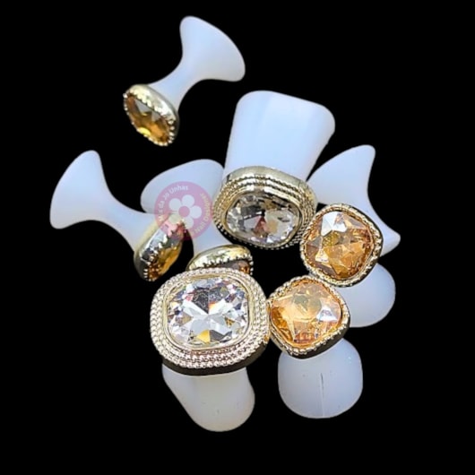 Separador De Dedos Pedra Diamante 8un para unhas