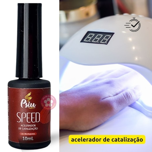 Speed Acelerador de Catalizacao para produtos em gel Psiu 10ml para unhas