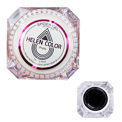 Spider Gel Helen Color 10g Preto C/ Anvisa