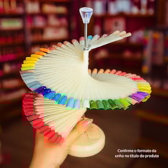 Stand Mostruário De Esmaltes Com 120 Postiças Almond Stand Mostruário De Esmaltes Com 120 Postiças Almond