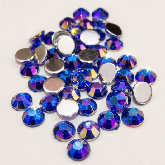 Strass 4mm Azul Bic Ab Koreano para unhas