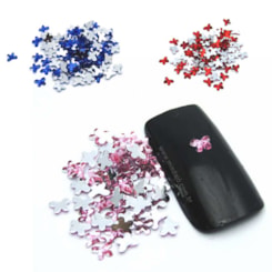 Strass Borboleta 2 x 3mm 200 Peças