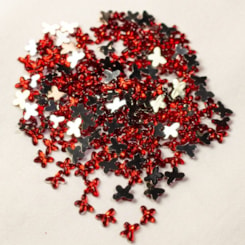 Strass Borboleta 2 x 3mm 200 Peças