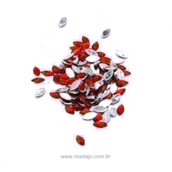 Strass Navete 2 x 4mm 200 Peças Strass Navete 2 x 4mm 200 Peças