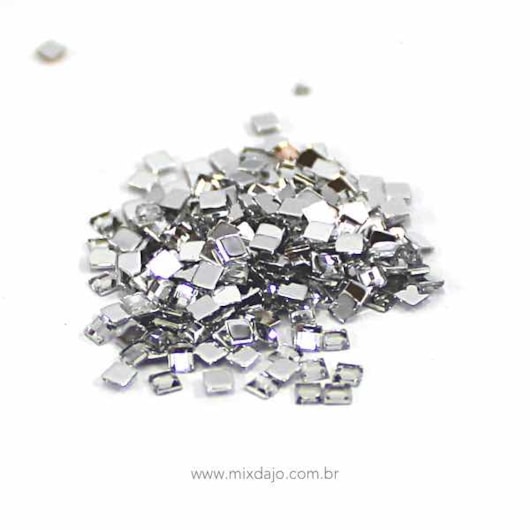 Strass Quadrado 3mm 200 Peças para unhas