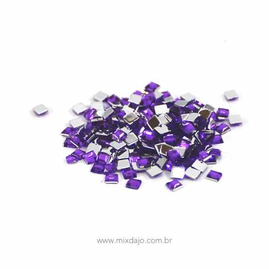 Strass Quadrado 3mm 200 Peças para unhas