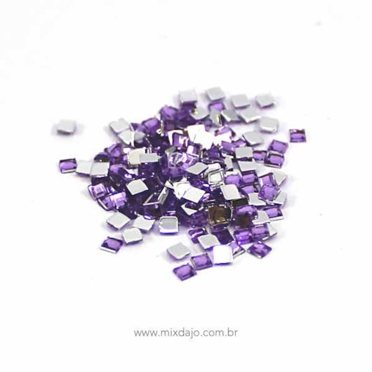 Strass Quadrado 3mm 200 Peças para unhas