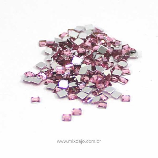 Strass Quadrado 3mm 200 Peças para unhas