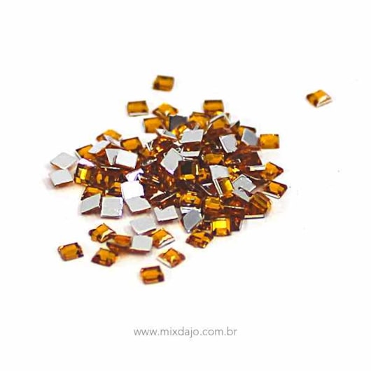 Strass Quadrado 3mm 200 Peças para unhas