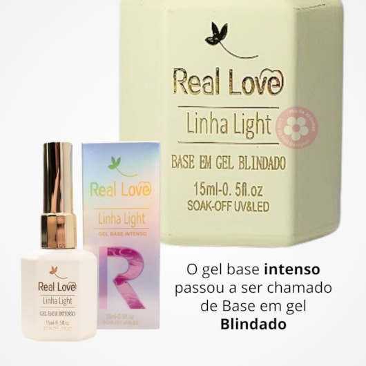 Super Gel base Blindado Real Love 15ml Intenso para unhas