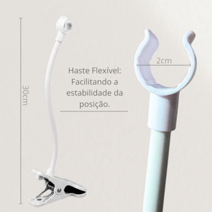 Suporte Flexível de Mesa para Lanterna/Luminária Portátil