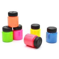 Tinta Acrílica Fosca 6 Cores Neon Acrilex Tinta Acrílica Fosca 6 Cores Neon Acrilex