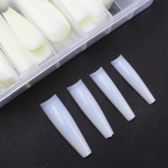 Tips Bailarina com Curvatura C Natural 240un Tips Bailarina com Curvatura C Natural 240un